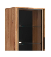 Vitrine mit Glaseinsatz Stauraum Anrichte 3 2 0 1 Eiche furniert