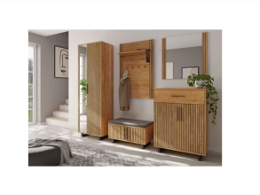 Garderobenschrank Dielenschrank Schrank 3 2 1 2 Eiche furniert