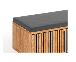Schuhschrank Sitzbank Flurbank Garderobenbank 3 2 1 3 Eiche furnier mit Sitzkissen