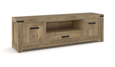 TV-Board Lowboard 2 9 7 7 Rustic Eiche massiv ge�lt / Rustic Eiche NB foliert