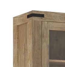 Highboard Anrichte Vitrine 2 9 7 6 Rustic Eiche massiv ge�lt / Rustic Eiche Dekor foliert