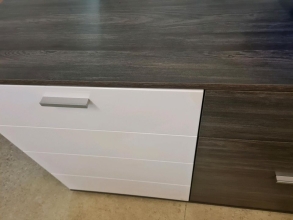 Kommode Sideboard MERLIN Rauch Eiche graphit Versand B�hne