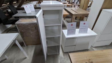 Schmaler Hochschrank Badschrank Schrank LOVE SPA Wei� SoPo B�H