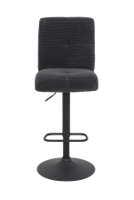 2-er SET Barhocker Hocker Barstuhl LENI I H 28 Breitcord Anthrazit