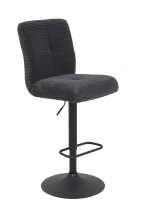 4-er SET Barhocker Hocker Barstuhl LENI I H 28 Breitcord Anthrazit