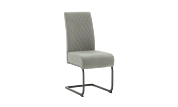 K�chenstuhl Freischwingstuhl Stuhl DERRY Chenille Optik Grau SoPo B�H