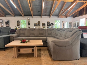 Rundecke Rundsofa Couch Sofa BENSON mit Schlaffunktion Ausstellung B�hne