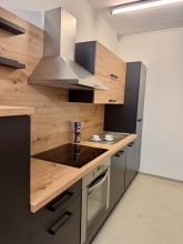 Einbauk�che K�che LAVIA MUSTER K�che Anrichte H�ngeschrank schwarz Artisan Eiche 330 cm Ausstellungsst�ck in B�hne