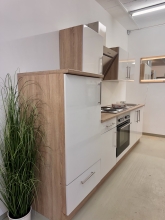 Einbauk�che K�che SANTORIN MUSTER K�che Anrichte H�ngeschrank Lack wei� Sonoma Eiche 270 cm Ausstellungsst�ck in B�hne