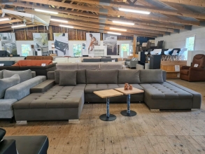 Wohnlandschaft Sofa Couch Polstergarnitur U-Form CANO mit Funktion Versand B�hne