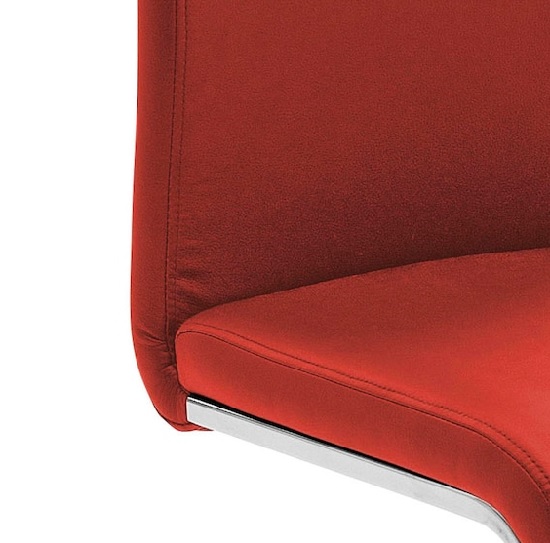 KÖLN - Stuhl Rot Freischwinger=Set KOELNCPR Kunstleder 4 Schwing