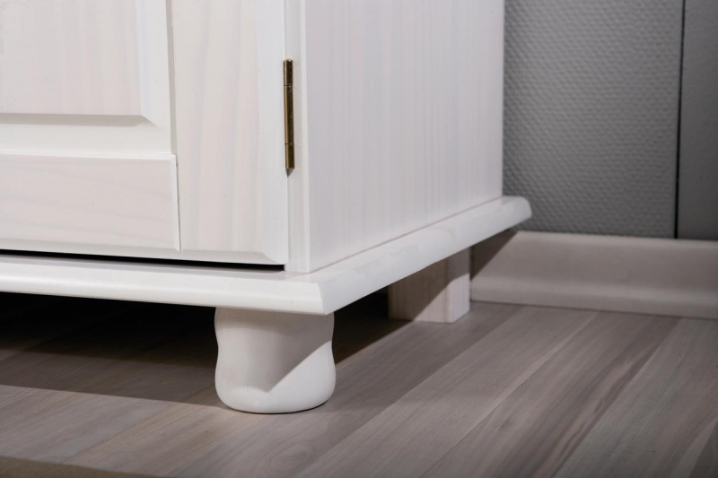 3-trg. Kommode Sideboard Anrichte LIVIO Kiefer Massiv Wei� lackiert