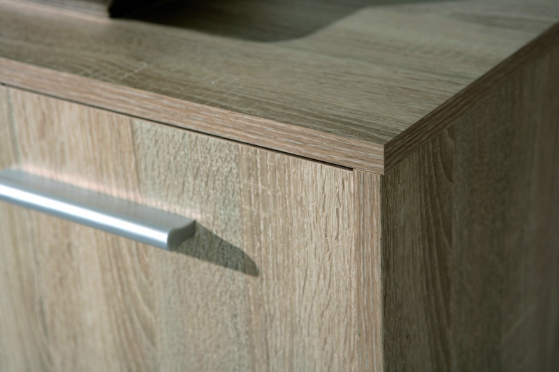 Kommode Sideboard Anrichte EGADI Sonoma Eiche Wei� Dekor