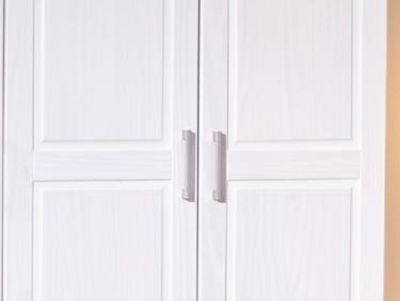 3-trg. Schrank Kleiderschrank Schlafzimmerschrank MAGNUS Kiefer Massiv Wei� lackiert