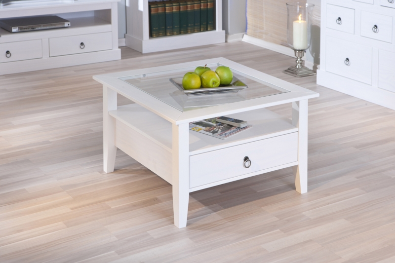 Couchtisch Stubentisch Tisch PROVENCE1 Kiefer Massiv Wei�