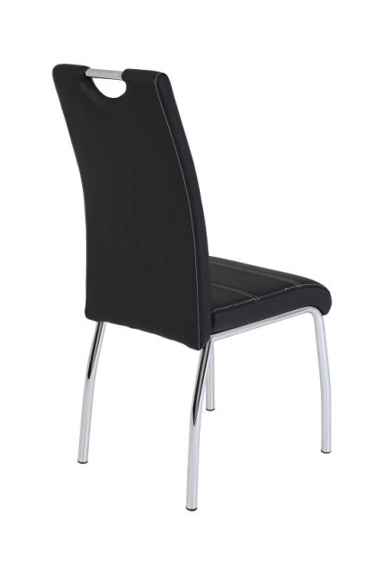 4 St�hle=Set Vierfussstuhl Stuhl Susi S 03 Kunstleder schwarz