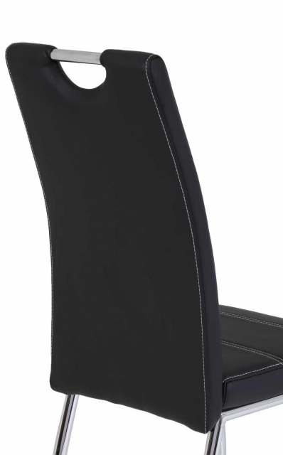8 St�hle=Set Vierfussstuhl Stuhl Susi S 03 Kunstleder schwarz