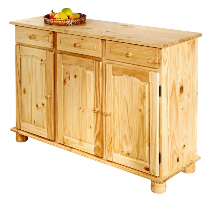 3-trg. Kommode Sideboard Anrichte ABACO Kiefer vollmassiv