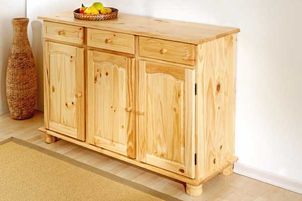 3-trg. Kommode Sideboard Anrichte ABACO Kiefer vollmassiv