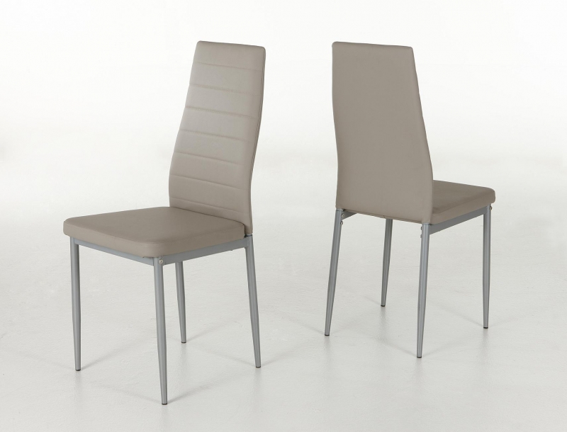 4 St�hle=Set Vierfussstuhl Stuhl Simone S 34 Kunstleder Cappuccino