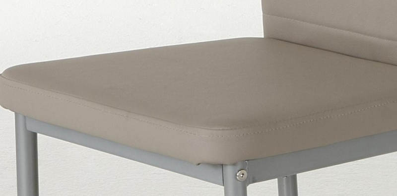 8 St�hle=Set Vierfussstuhl Stuhl Simone S 34 Kunstleder Cappuccino