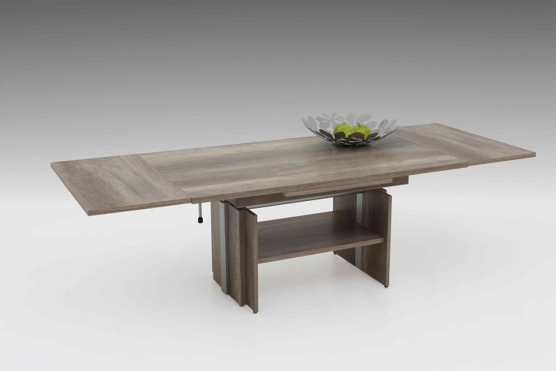 Couchtisch, Stubentisch, Funktionscouchtisch Jerome 22, Wildeiche