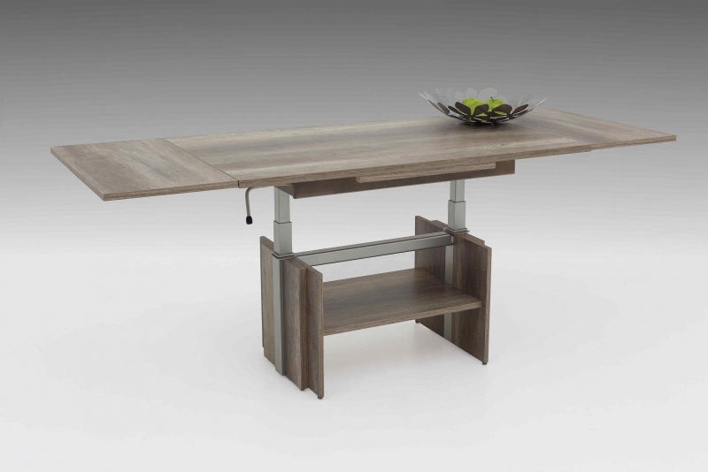 Couchtisch, Stubentisch, Funktionscouchtisch Jerome 22, Wildeiche
