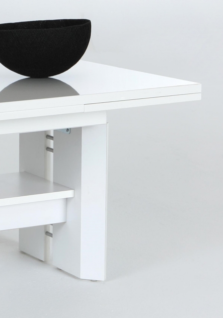 Couchtisch Tisch Stubentisch Dario 53/13 Wei� Ausziehbar H�henverstellbar