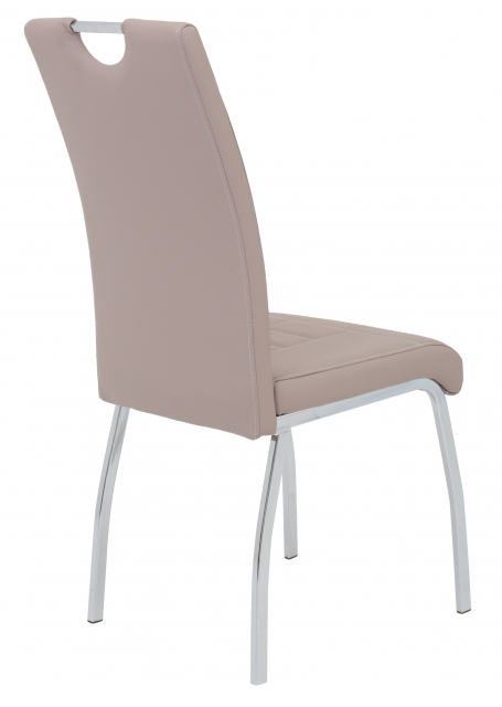 2 Stühle=Set Küchen-Stuhl, Esszimmer-Stuhl Andrea S 34 Kunstleder Cappuccino