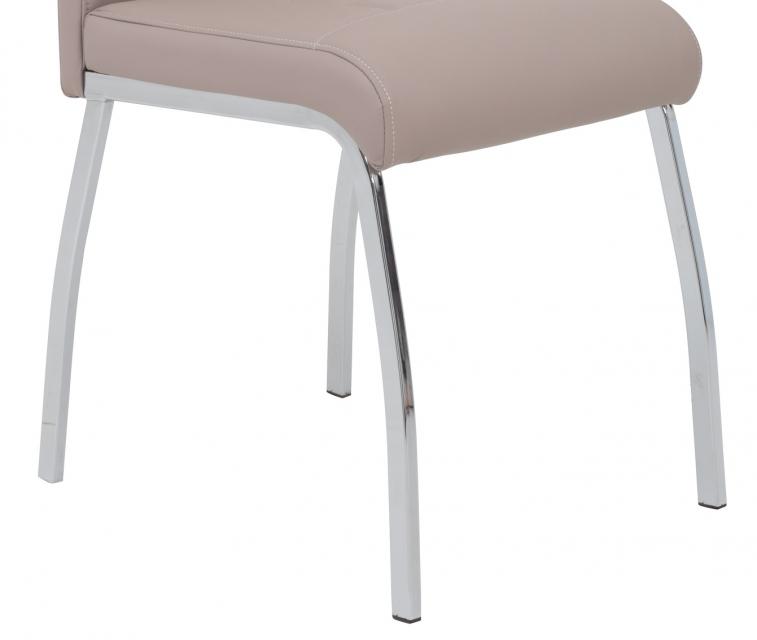 2 Stühle=Set Küchen-Stuhl, Esszimmer-Stuhl Andrea S 34 Kunstleder Cappuccino
