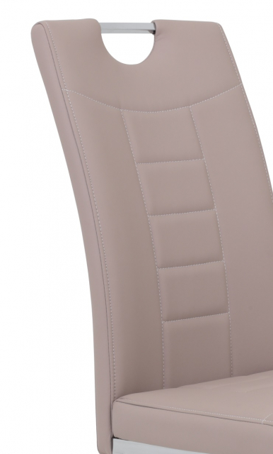 4 St�hle=Set K�chen-Stuhl, Esszimmer-Stuhl Andrea S 34 Kunstleder Cappuccino