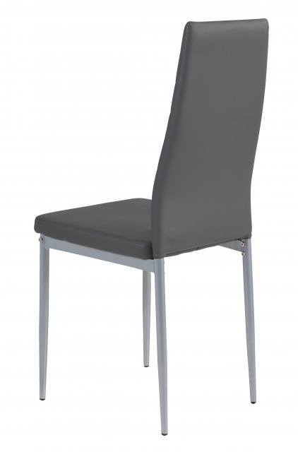 6 St�hle=Set Vierfussstuhl Stuhl Simone S 52 Kunstleder Grau