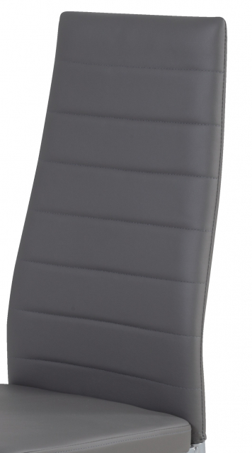 8 St�hle=Set Vierfussstuhl Stuhl Simone S 52 Kunstleder Grau