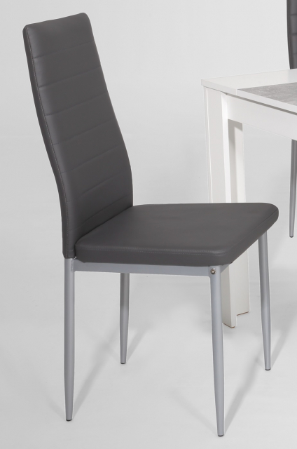 5 tlg. Essgruppe Tisch St�hle Lilo G 13/52 Wei� Grau