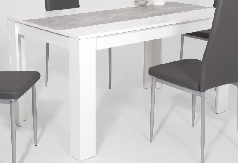 5 tlg. Essgruppe Tisch St�hle Lilo G 13/52 Wei� Grau