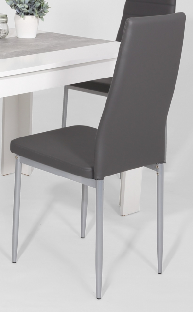 5 tlg. Essgruppe Tisch St�hle Lilo G 13/52 Wei� Grau