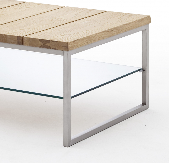 Couchtisch Beistelltisch Tisch Wohnzimmertisch Glas Norge Asteiche Ge�lt