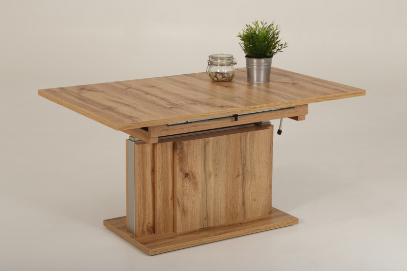 Tisch Couchtisch Achim 49 Alteiche Ausziehbar H�henverstellbar Esstischh�he