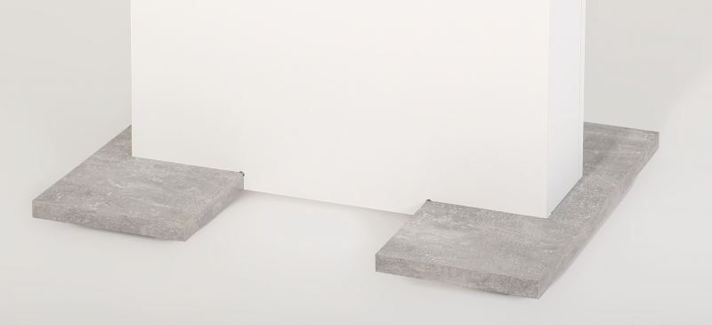 110-150 cm Esstisch K�chentisch Tisch Britt 04/13 Beton Wei� ausziehbar