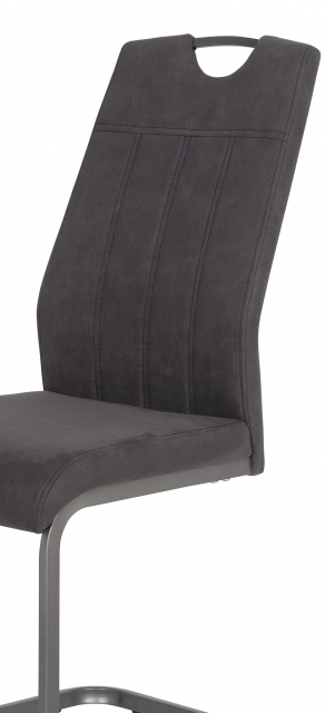 6  Freischwinger=Set Schwing-Stuhl Freischwinger Christina II 46 Anthrazit