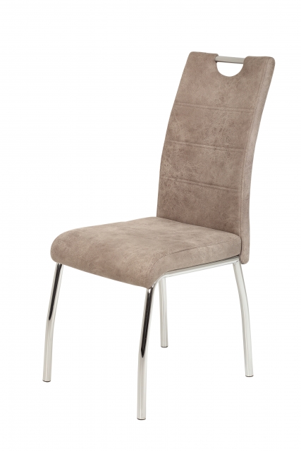 2 Stühle=Set Vierfussstuhl Stuhl Susi II S 70 Microfaser Vintage Beige