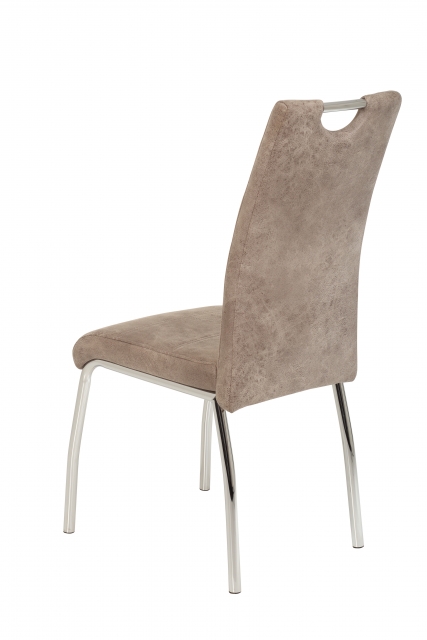 2 Stühle=Set Vierfussstuhl Stuhl Susi II S 70 Microfaser Vintage Beige