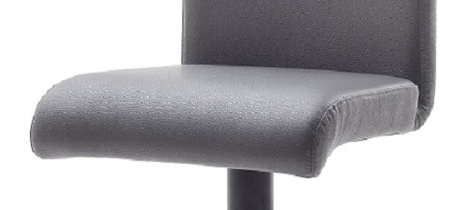 4-er SET Barhocker Hocker Barstuhl ALESI Kunstleder Grau lackiert ALSL10GX