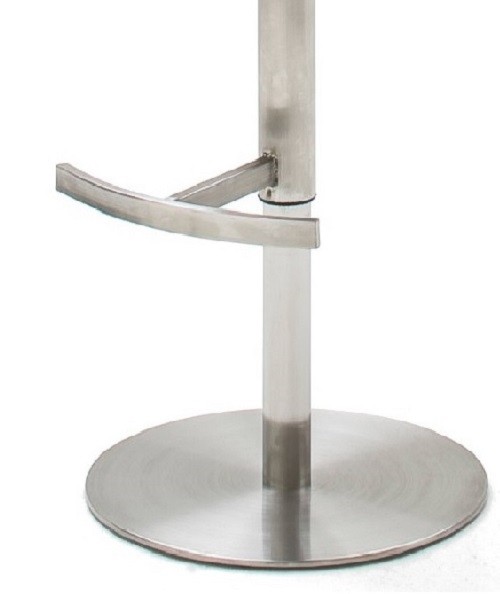 4-er SET Barhocker Hocker Barstuhl ALESI Kunstleder Cappuccino Edelstahl ALESIEPC