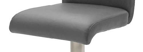 4-er SET Barhocker Hocker Barstuhl ALESI Kunstleder Grau Edelstahl ALESIEPG