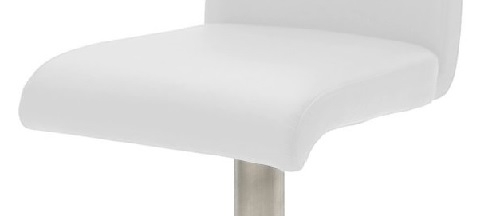 4-er SET Barhocker Hocker Barstuhl ALESI Kunstleder Wei� Edelstahl ALESIEPW