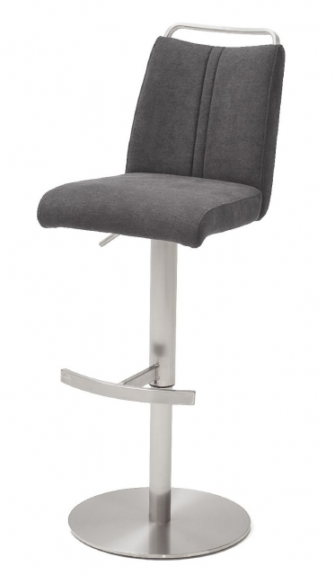 4-er SET Barhocker Hocker Barstuhl GIULIA A Feingewebe Anthrazit GBAE36AN