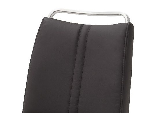 4-er SET Barhocker Hocker Barstuhl GIULIA A Echt Leder Anthrazit GBAE20AN