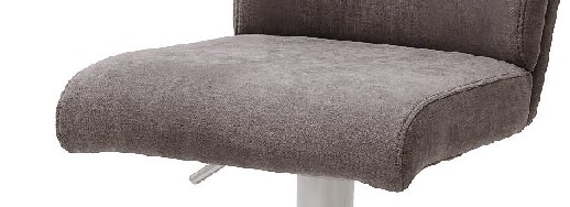 4-er SET Barhocker Hocker Barstuhl GIULIA B Feingewebe Braun GBBE36BX