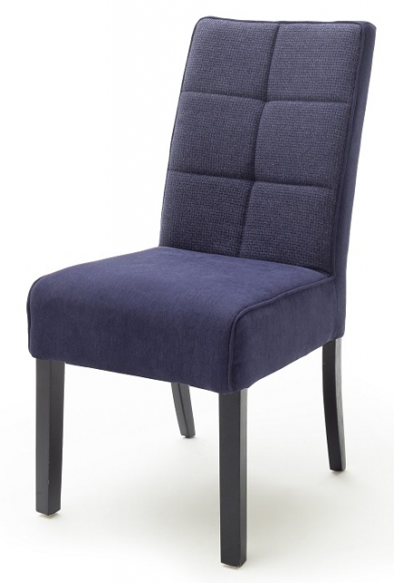 4 Stühle=Set Küchenstuhl Esszimmerstuhl 4-Fuß Stuhl SUZANO Nachtblau Buche kolonial SUBKFRNB